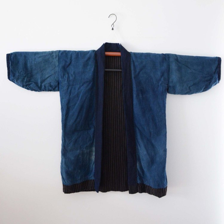 <img class='new_mark_img1' src='https://img.shop-pro.jp/img/new/icons61.gif' style='border:none;display:inline;margin:0px;padding:0px;width:auto;' />野良着 藍染 襤褸 着物 木綿 ジャパンヴィンテージ 大正 昭和 | Noragi Jacket Indigo Dyed Boro Kimono Cotton Japan Vintage