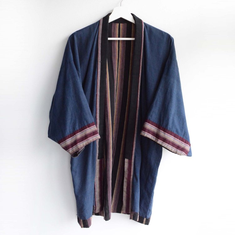  野良着 古着 着物 木綿 縞模様 ジャパンヴィンテージ 昭和 | Noragi Jacket Japan Vintage Kimono Cotton Stripe