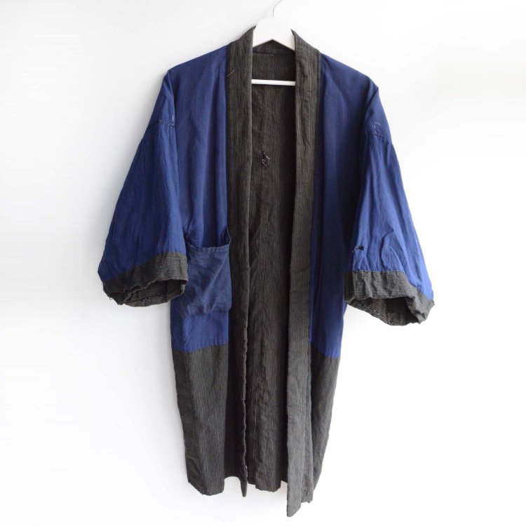  野良着 古着 着物 木綿 縞模様 ジャパンヴィンテージ 昭和 | Noragi Jacket Men Japan Vintage Kimono Cotton Stripe