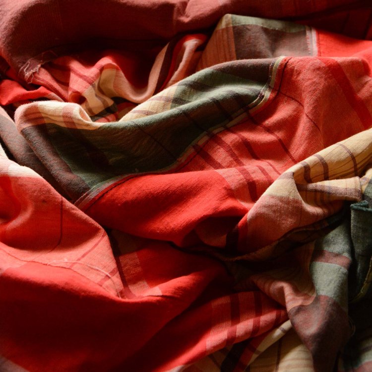 古布 木綿 布団皮 ほどき ジャパンヴィンテージ ファブリック テキスタイル クレイジーパターン | Japanese Fabric Vintage Cotton Crazy Pattern
