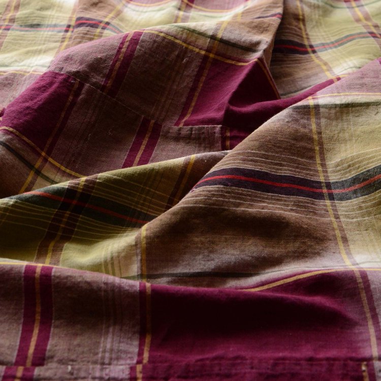 古布 木綿 布団皮 ほどき ジャパンヴィンテージ ファブリック テキスタイル 昭和 | Japanese Fabric Vintage Cotton Futon Cover Old Cloth