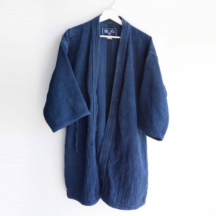 剣道着 藍染 刺し子 二重 木綿 #3 | Kendo Jacket Sashiko Fabric Jacket Japanese Indigo