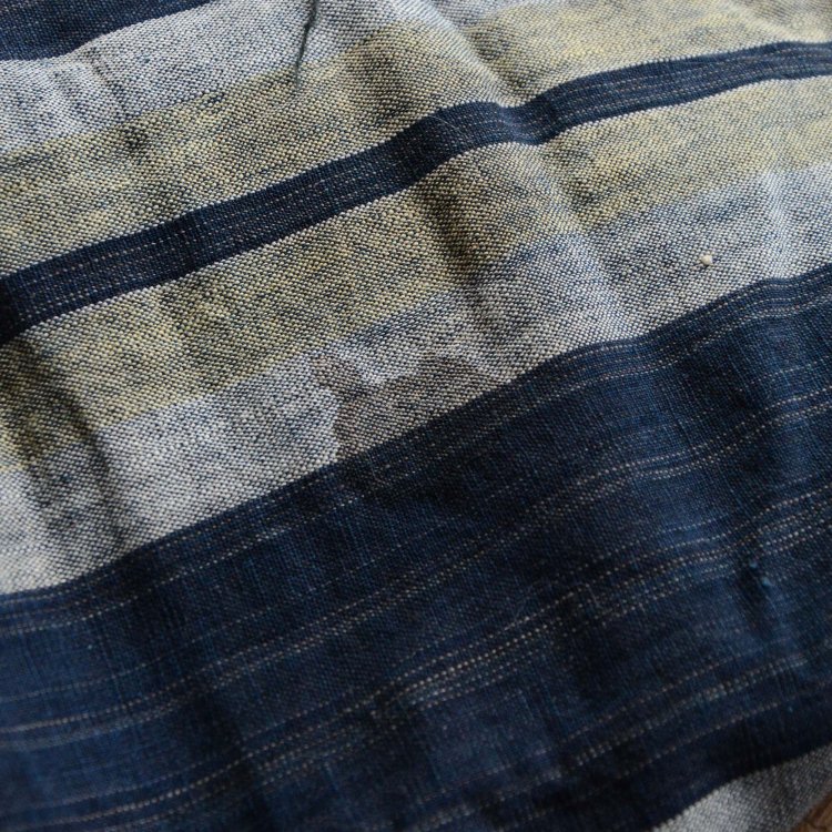 古布 木綿 縞模様 藍染 クレイジーパターン ジャパンヴィンテージ 
