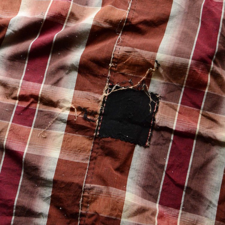 布団皮 古布 木綿 ほどき ジャパンヴィンテージ ファブリック テキスタイル 昭和 | Japanese Fabric Cotton Vintage Futon Cover Old Cloth