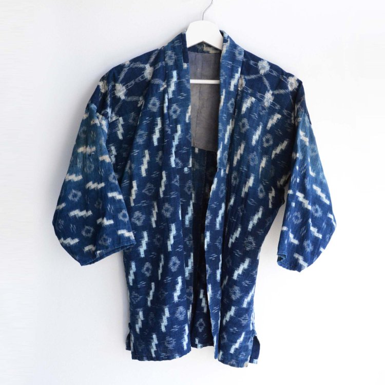 野良着 藍染 絣 着物 木綿 クレイジーパターン ジャパンヴィンテージ 大正 昭和 | Noragi Jacket Indigo Crazy Pattern Kimono Japan Vintage