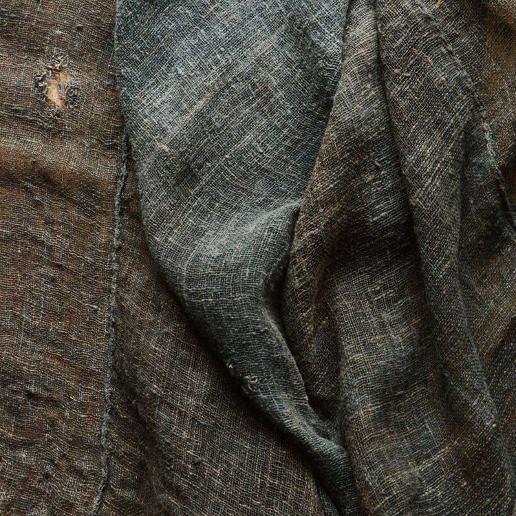 古布 襤褸 藍染 木綿 麻 自然布 ジャパンヴィンテージ ファブリック テキスタイル 2 | Japanese Fabric Vintage Indigo Boro Very Old Textile