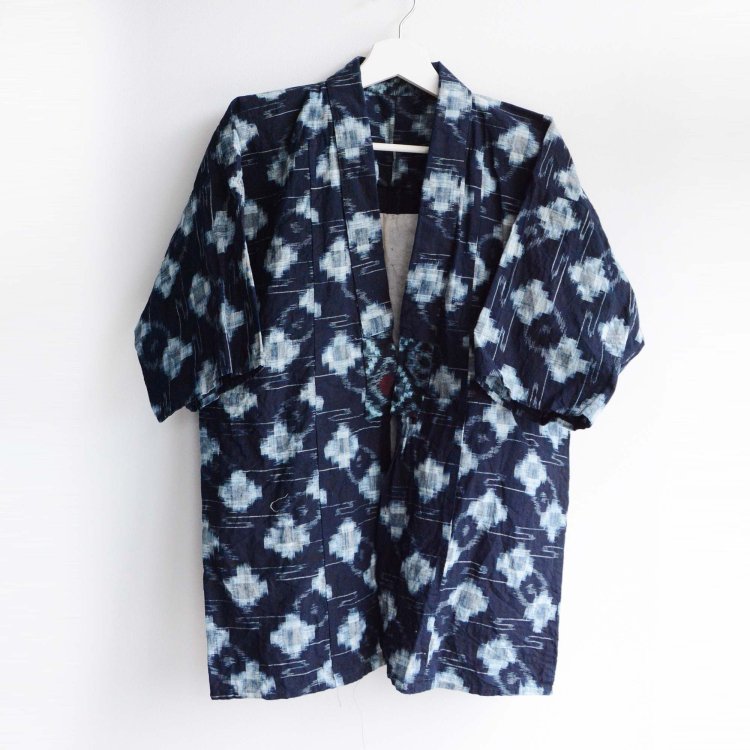 野良着 藍染 絣 着物 木綿 クレイジーパターン ジャパンヴィンテージ 昭和 | Noragi Jacket Indigo Cotton Kasuri Crazy Pattern Vintage