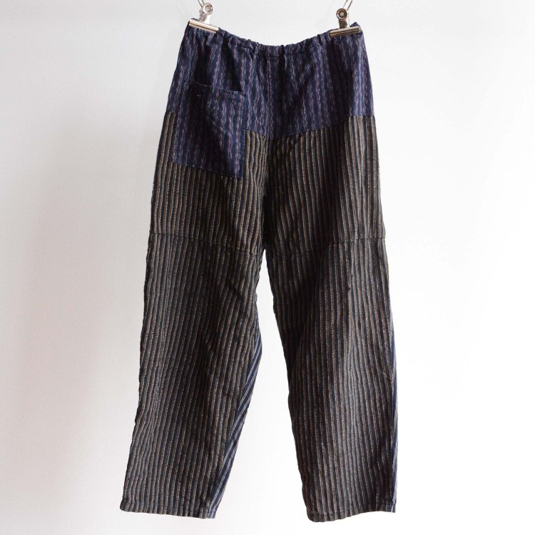 もんぺ 野良着 パンツ クレイジーパターン 木綿 縞模様 ジャパンヴィンテージ 昭和 | Monpe Pants Noragi Crazy Pattern Cotton Japan Vintage