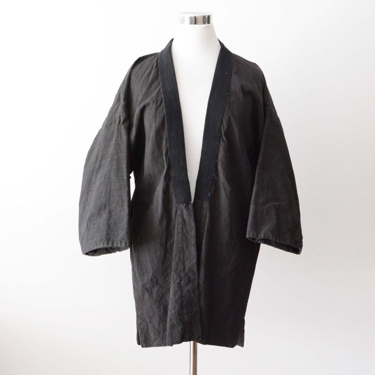 野良着 着物 木綿 縞模様 ジャパンヴィンテージ 昭和 | Noragi Jacket Kimono Cotton Stripe Japanese Vintage