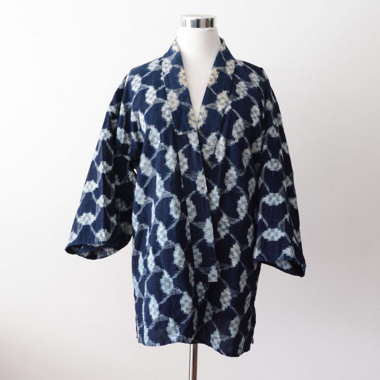 野良着 藍染 絣 着物 木綿 ジャパンヴィンテージ 昭和 | Noragi Jacket Indigo Fabric Kimono Cotton Japan Vintage