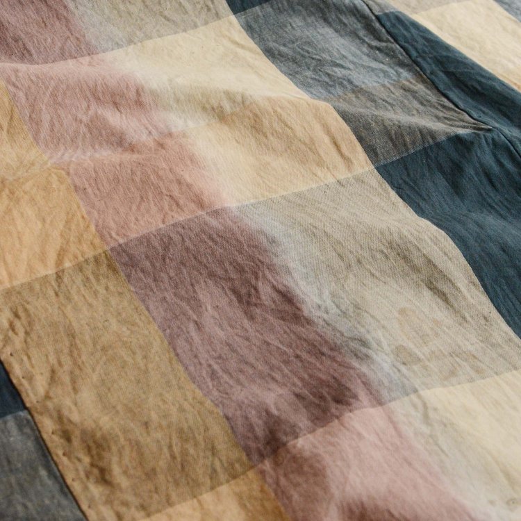 古布 木綿 格子模様 ジャパンヴィンテージ ファブリック テキスタイル 昭和 | Japanese Fabric Cotton Vintage Old Cloth Textile