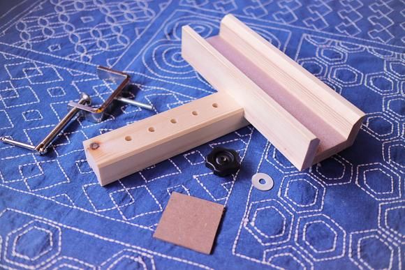 大型刺しゅう枠を押さえる道具「フープキーパー」/ 安曇野の風を紡ぐ