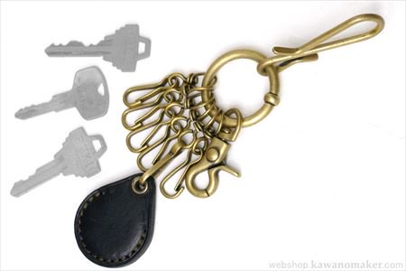 JINGLE Key Ring black / ジングルキーリングブラック