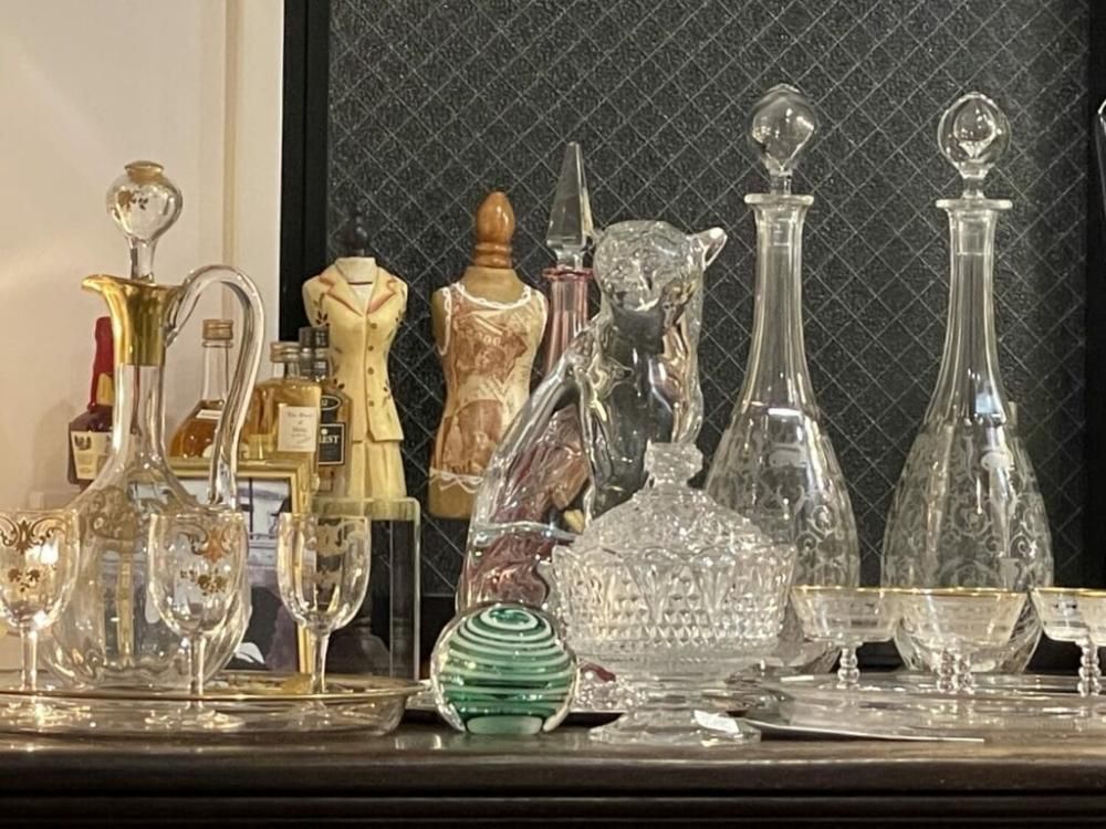 オールド・バカラ 最上級モデル ラグニー 緑色被せ 大型 カラフ アンティーク オールド・バカラ (BACCARAT) 最上級モデル ラグニー 緑色被せ 大型