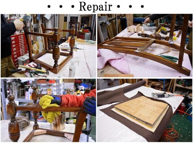 英国製オークアームチェア｜1920sアールデコ×無垢材リペア済