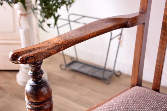 83168★英国 アンティーク アーツ アンド クラフツ 木象嵌 アームチェア 83168☆英国 アンティーク アーツ アンド クラフツ 木象嵌