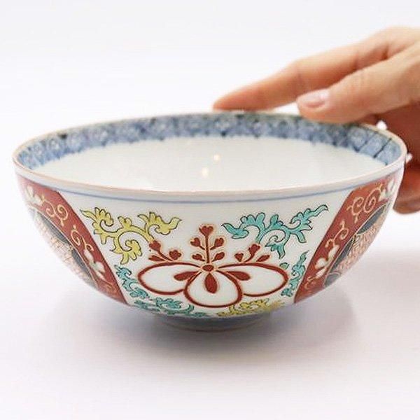 手描き 赤絵 大聖寺伊万里 鉢 煮物鉢 アンティーク 骨董 和食器