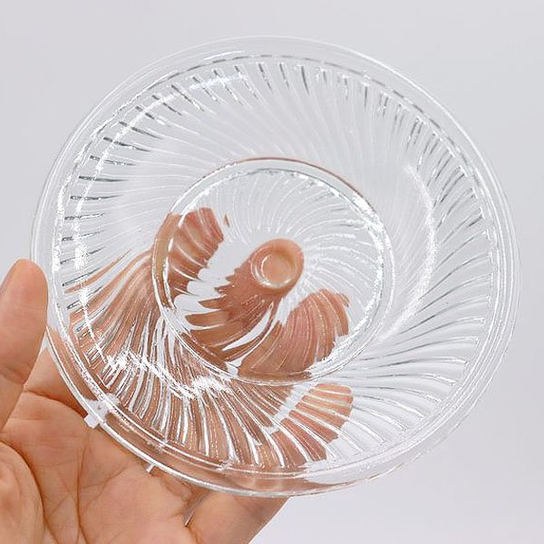 プレスガラスレース皿