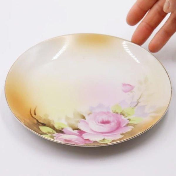 オールドノリタケ 手描きバラ飾り皿 アンティーク