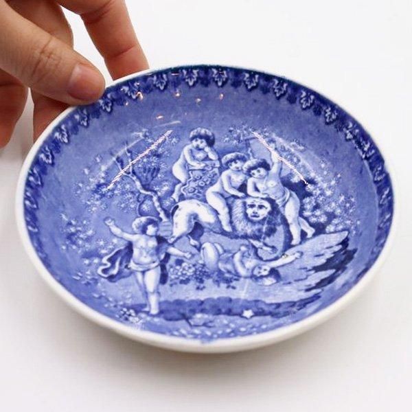 A926 オランダ　ボッホ.フレール窯　オランダ皿　少年少女　青絵￼ A926 オランダ ボッホ.フレール窯 オランダ皿 少年少女 青絵