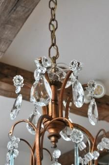 *訳あり クリスタルティアドロップ 1灯シャンデリア 薄紫 フランスアンティーク 訳あり クリスタルティアドロップ 1灯シャンデリア 薄紫 フランス