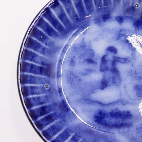 1910年頃 アンティーク小皿 人物描画 阿蘭陀