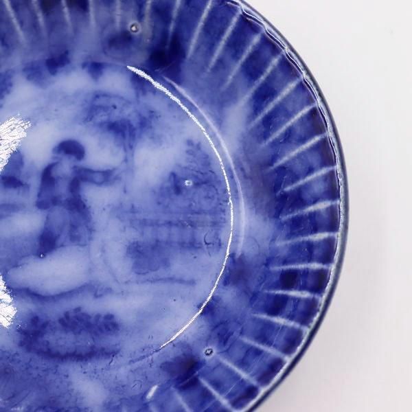 1910年頃 アンティーク小皿 人物描画 阿蘭陀