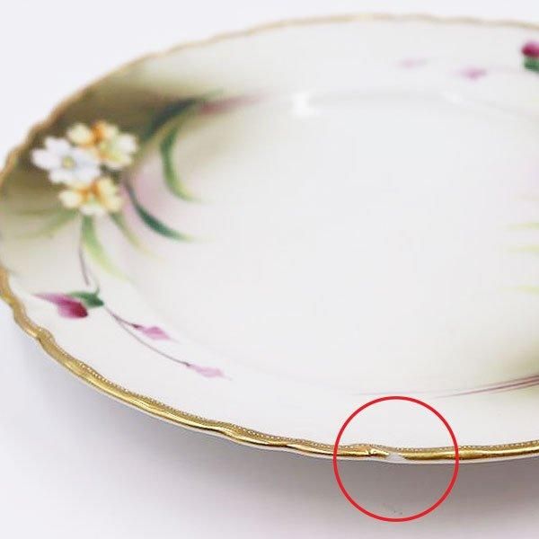 大正時代アンティークノリタケ金彩プレート海棠