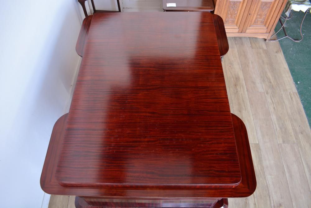 重厚マホガニー製対面デスク｜英国1950年代アンティーク