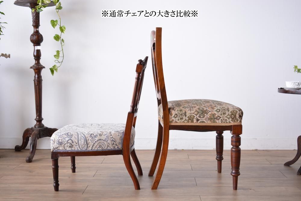 1880年代 英国製ローチェア｜ヴィクトリアン透かし彫り椅子