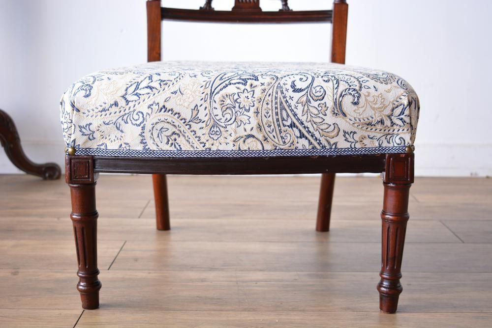 1880年代 英国製ローチェア｜ヴィクトリアン透かし彫り椅子