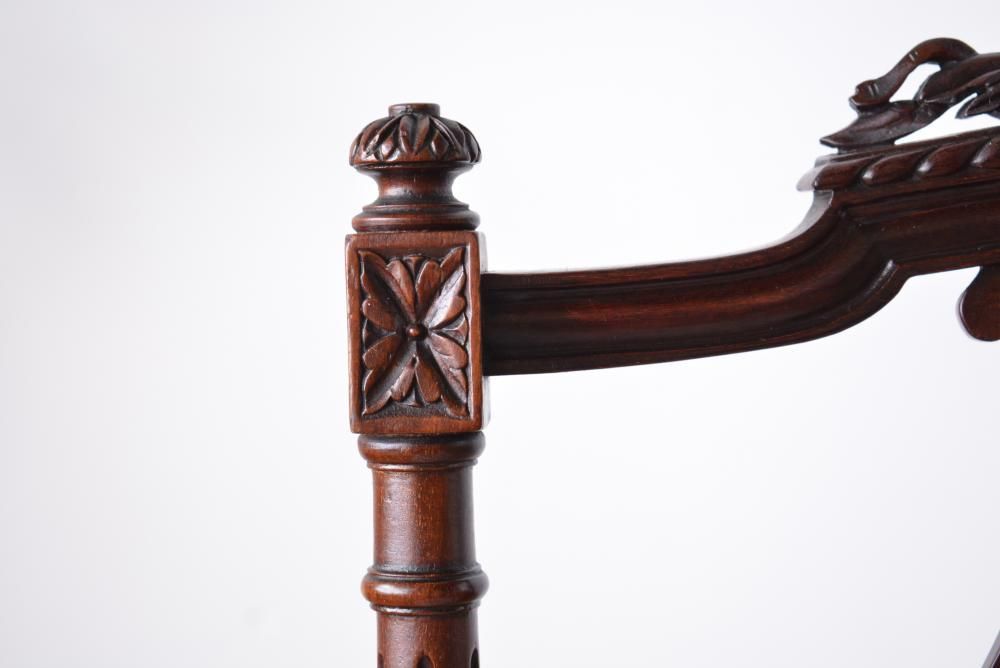 1880年代 英国製ローチェア｜ヴィクトリアン透かし彫り椅子