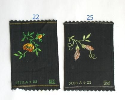 シガレットカード台紙なし 花刺繍 14枚セット イギリスアンティーク 花刺繍カード イギリス KENSITAS シガレットカード 5種セット C