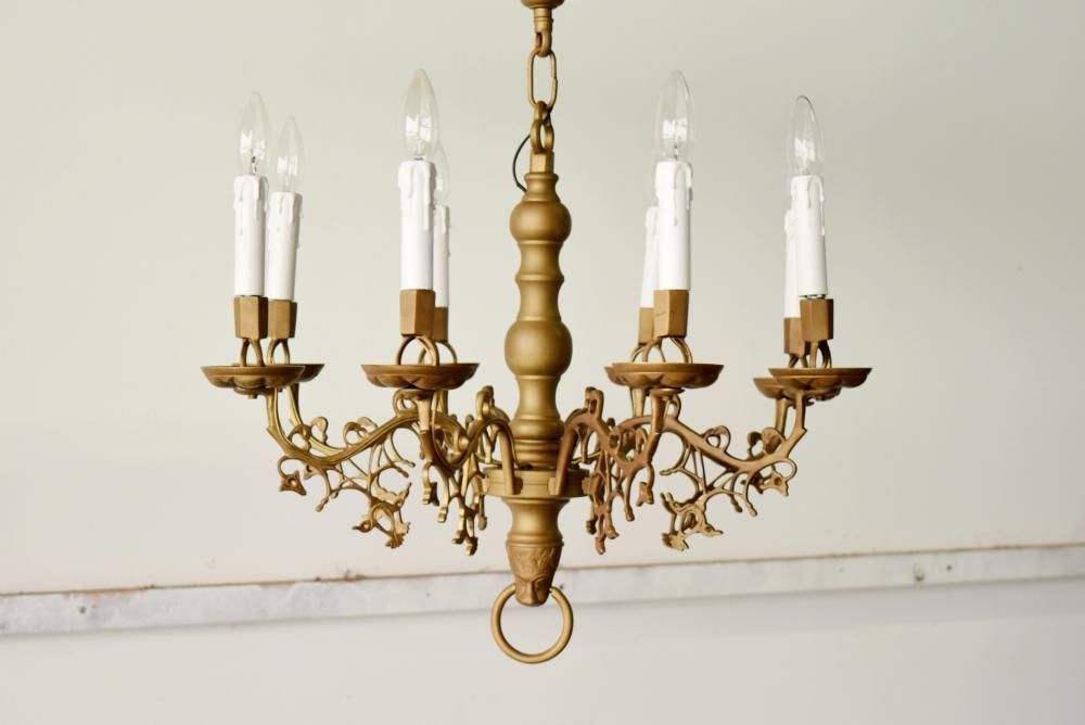 骨董品？　シャンデリア ヴィンテージ 5灯 シャンデリア 吊り下げ 照明 ペンダントランプ