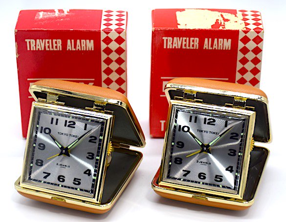 東京時計 トラベルクロック『トラベラエリー』箱・説明書付 昭和40年頃