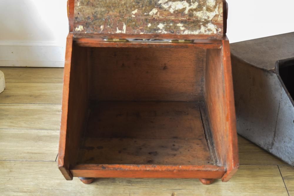 英国製1930年代のオーク製コールボックス｜重厚感ある家具