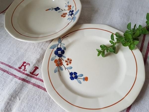サルグミンヌ手描き花柄プレートセット - ANTIQUE LEAVES サルグミンヌ手描き花柄プレートセット - ANTIQUE LEAVES