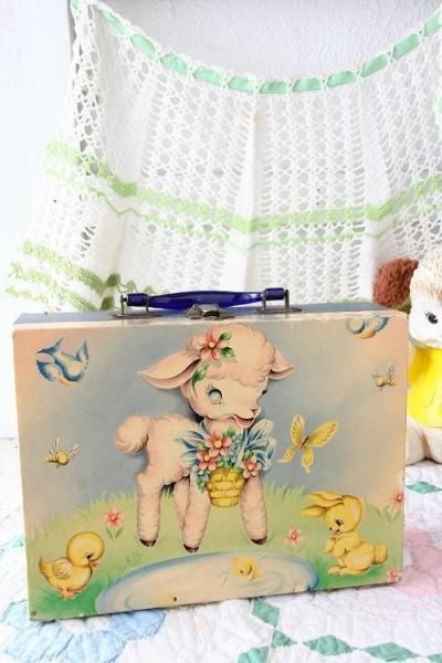 ヴィンテージドールトランクひつじ - ANTIQUE LEAVES