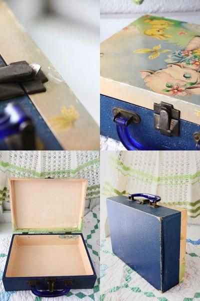 ヴィンテージドールトランクひつじ - ANTIQUE LEAVES