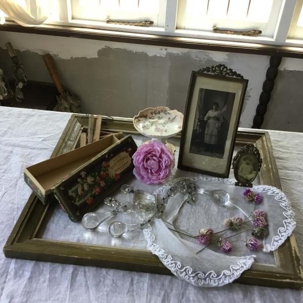フランス アンティーク フォトフレームスタンド 写真付き
