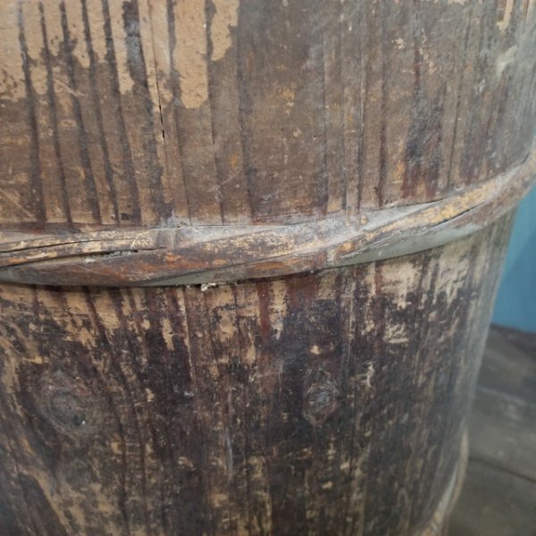 福袋 木製のアンティーク樽41柿渋【送料込】飛騨市で昔から使われてた古民具 工芸品