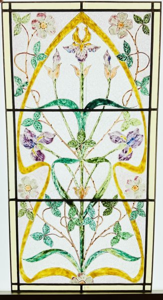 花と植物イラストのステンドグラス - ANTIQUE LEAVES（アンティークリーブス）