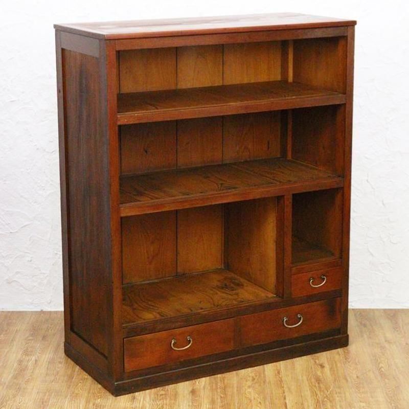 町屋家具アンティーク食器棚、和モダンキャビネットおしゃれ大正