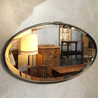 Oval wall mirror/OO01-23の画像