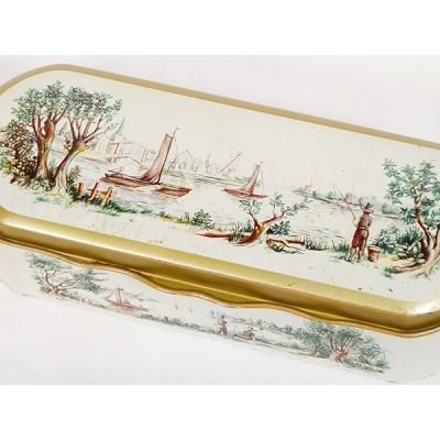 オランダ製 缶ケース ブリキ TIN缶 /t055 - ANTIQUE LEAVES