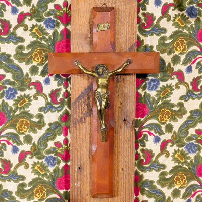 ベルギー 木製十字架 オブジェ /709の画像