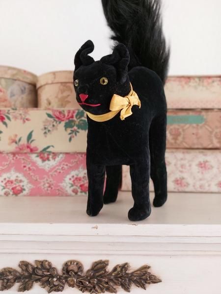 シュタイフ社の黒猫TomCat - 骨董・アンティーク・ヴィンテージ|アイテム