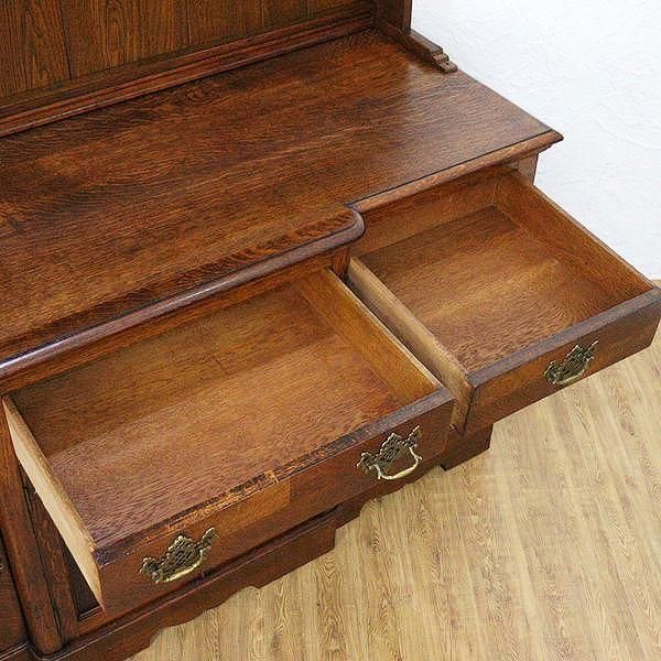 イギリスアンティーク　オープンカップボード　飾り棚　食器棚　オーク材 classic-de-modern_70233