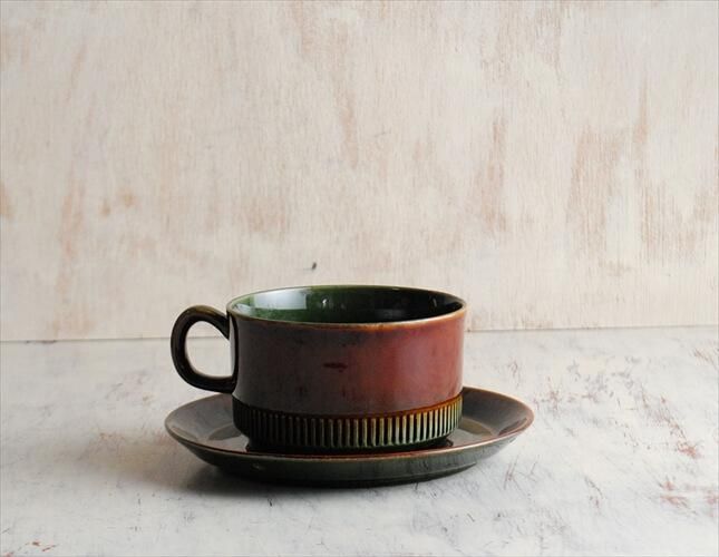 希少色！ スウェーデン製 Upsala Ekeby Gefle olive カップ