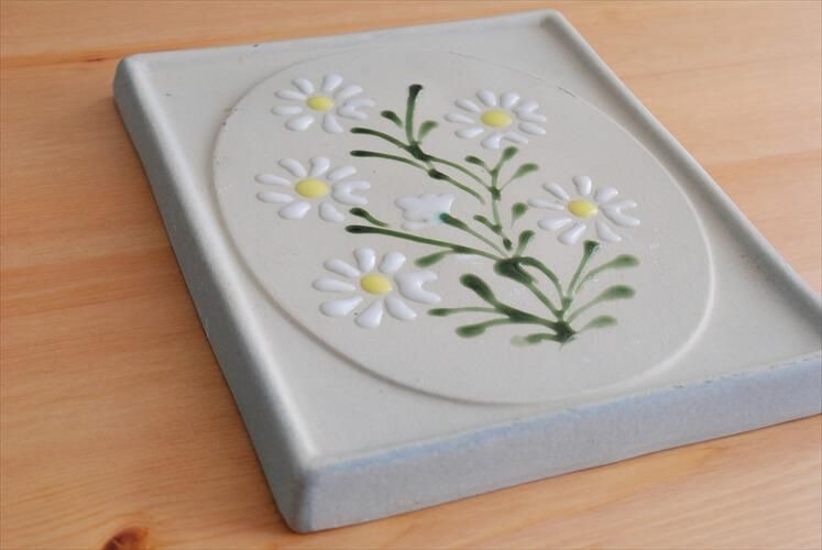 スウェーデン製 Gabriel ceramic 陶板 花 北欧 ウォールプレート スウェーデン製 Gabriel ceramic 陶板 花 北欧 ウォールプレート